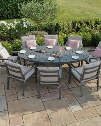 Maze New York 8 Seat Oval Dining Set